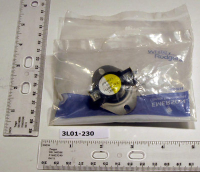  White-Rodgers 3L01-230 Snap Disc Limit Control, 230 Cut-out Temperature, 40 Diff. 