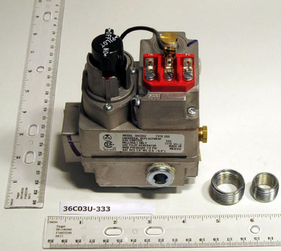  White-Rodgers 36C03U-333 1/2" X 3/4" Millivolt Gas Valve W/Side Taps Includes LP Kit & Reducer Bushings 2 