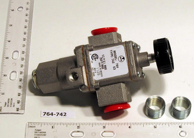  White-Rodgers 764-742 1/2" Gas Pilot Safety Valve For Natural Or LP Gas, Includes Two 1/2" X 3/8" Redu 