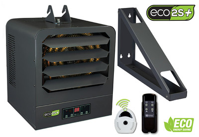  King Electric KB2012-1-ECO2S-PLUS Electric Garage Heater, Remote Sensor, Fuse Block, 12 KW, 208V/1Ph 