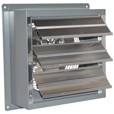  Canarm S12-EVD Shutter Wall Mounted Direct Drive Exhaust Fan 1,650CFM At 0" Static 115/230V 1/3HP 5.0/2.5A 