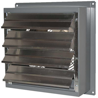  Canarm S16-E2 Shutter Wall Mounted Direct Drive Exhaust Fan 2380/1640CFM At 0" Static 115V 1/4HP 3.4A 