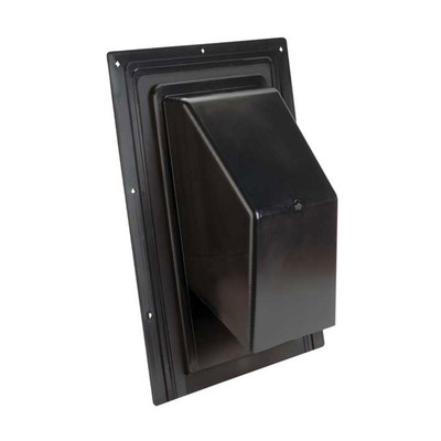  Continental Fan RC100 4 Inch Black Plastic Duct Roof Cap 