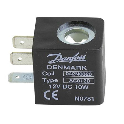Danfoss 042N0826 Solenoid Coil, 12 Vdc, 10W