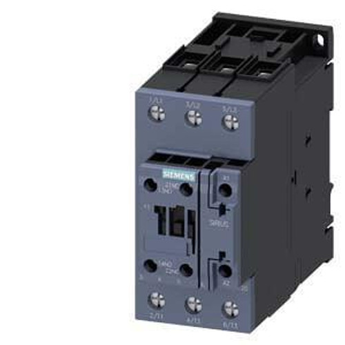 Siemens 3 Pole, 50 Amp, 1NO/1NC, 24V Power Contactor 
