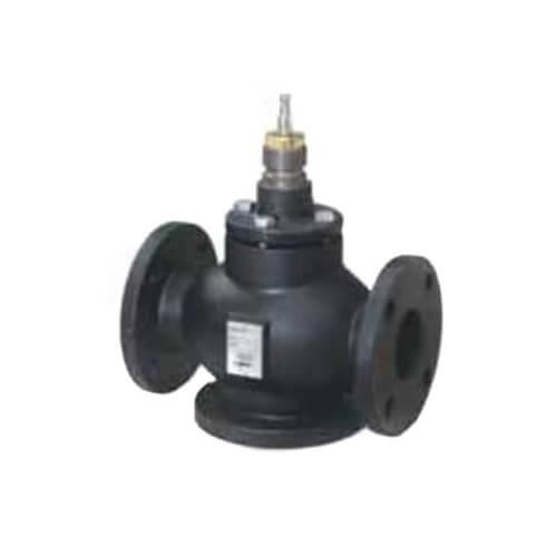 Siemens 2-1/2" 3-Way Bronze Mixing Valve Body, Flanged (63 Cv) 