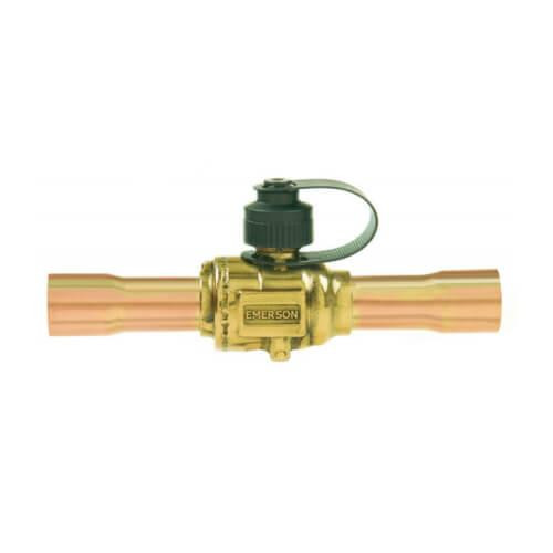 Emerson Flow Controls Alco Emerson Flow Controls 806764 Refrigeration Manual Shut Off Ball Valve with Access Valve 2-1/8" 
