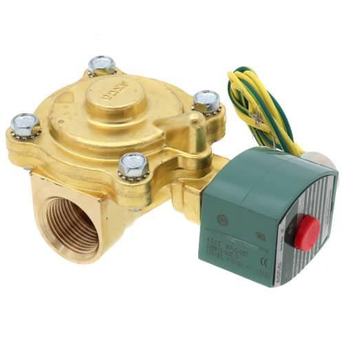  Asco 8220G411 Hot Water and Steam 2-Way Solenoid Valve 1" Normally Closed 5-125 PSI 120V 