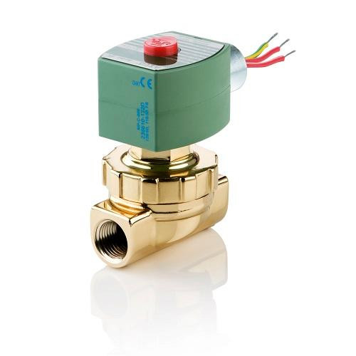  Asco 8220G7 Hot Water and Steam 2-Way Solenoid Valve 1" Normally Closed 5-50 PSI 120V 