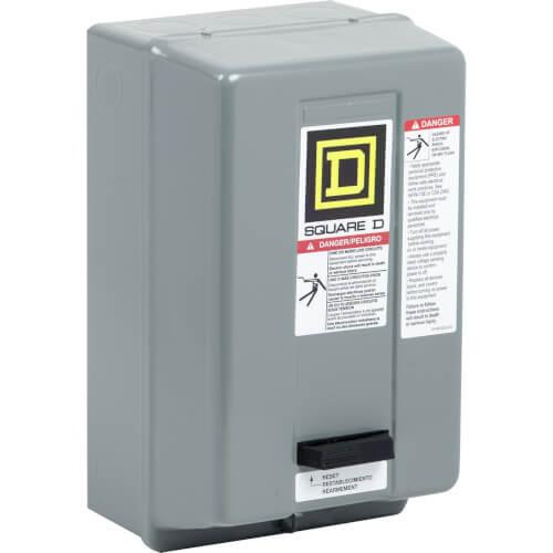 Square D 3-Pole NEMA-1 Non Reversing Motor Starter, 3 Phase 9A (220/240V) 