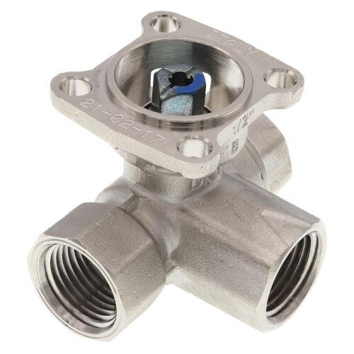 Belimo 1/2" B3 Series, 3-Way Characterized Control Brass Valve w/ Stainless Steel Ball & Stem (1.2 Cv) 