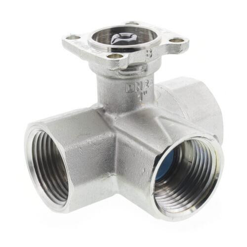 Belimo 1" B3 Series, 3-Way Characterized Control Brass Valve w/ Stainless Steel Ball & Stem (10.0 Cv) 