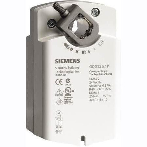  Siemens Building Technology GQD126.1P OpenAir Rotary Damper Actuator 24V Spring Return 20psi 2-Position Dual Auxiliary Switches 