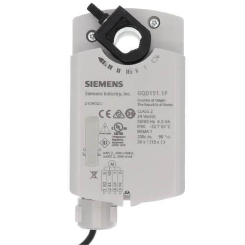  Siemens Building Technology GQD151.1P OpenAir Rotary Damper Actuator 24V Spring Return 20psi Modulating Control Signal 