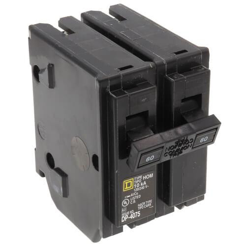 Square D Homeline 2 Pole Miniature Circuit Breaker (120/240V, 60A) 