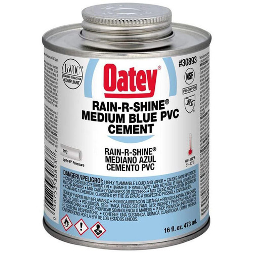  Diversitech 530-30893 Oatey Rain-R-Shine PVC Cement- 16 Oz., Only Sold In Multiples Of: 24 