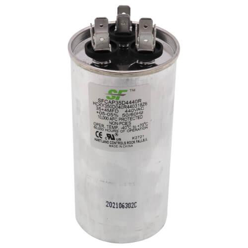 Trane Round Run Capacitor - 35/4 MFD, 440V 