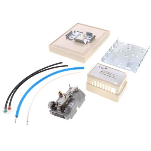 Johnson Controls Reverse Acting Pneumatic Horizontal Mount Thermostat w/ cover and conversion kit (Beige) 