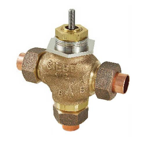 Barber Colman 1/2" Union Sweat 3-Way Mixing Valve (4.4 cv) 