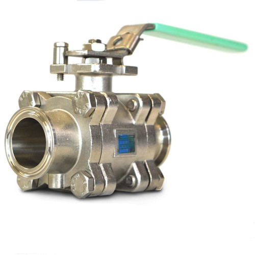  Flo-Tite 350-SL-5-TTT-L-020 3/4 Inch Ball Valve, Full Port, Clamp Ends, Multi-Choice Sanitary Series 