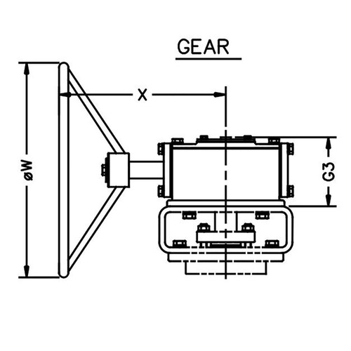  Pratt Industrial GOT-150-360-28 Gear Operator For 36 Inch TE Butterfly Valve Series 