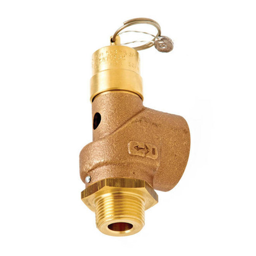  Control Devices SCB5010-0A225 Soft Seat Safety Valve, Vent To Piping, 225 PSI, 1/2 Inch NPT Inlet, 1 Inch NPT Outlet, Min Order Qty 5 