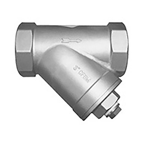  Titan Flow Control YS80TS0150 1 1/2 Inch Y Strainer, Stainless Steel, ANSI Class 300, Threaded Ends, Gasketed Cap, Plugged Blow-off 