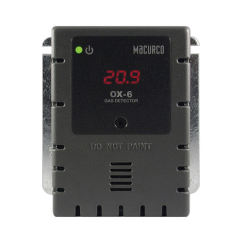  Macurco 70-2900-0009-7 OX-6 12-24 VAC/12-32 VDC Oxygen (O2) Gas Dark Gray Line Voltage Fixed Gas Detector 