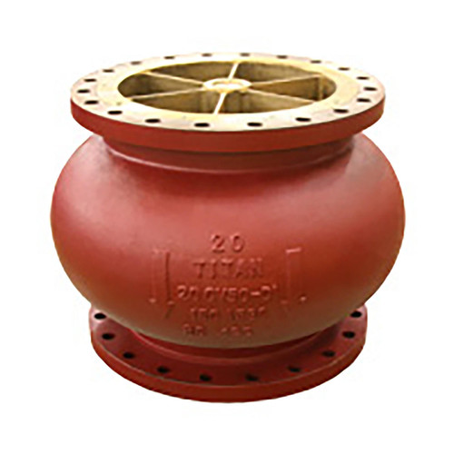  Titan Flow Control CV50DBM0800 8 Inch Check Valve, Center Guided Silent Globe Type, Ductile Iron Body, Aluminum Bronze Seat 