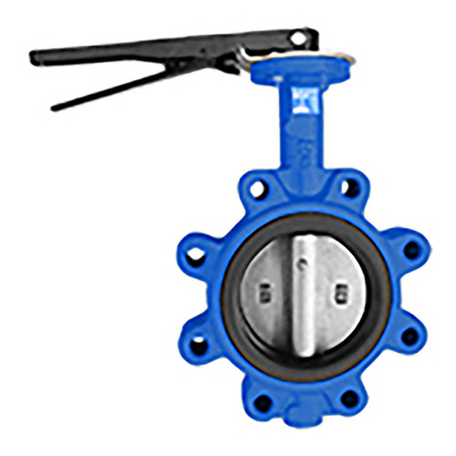  Titan Flow Control BF76DBB0400 4 Inch Butterfly Valve, Ductile Iron Body, Lug Type, Aluminum Bronze Disc, Buna-N Seat, Infinite Handle 