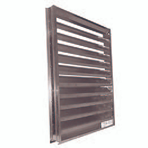  Soler And Palau DFL18-F 18 In X 18 In Fixed Louver, Aluminum Drainable Blade With Flange 