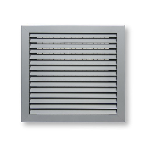  Dayus DALTL-45-18-18-PC 45 Degree Thinline Louver, 18"L X 18"H Hole Opening, Prime Coat Finish, Aluminum Construction 