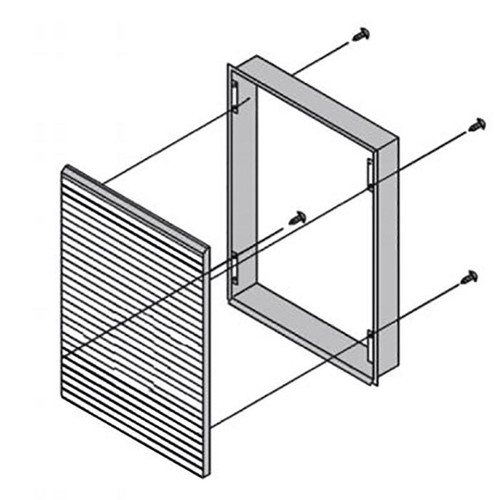  Amana AVAGK01CB VTAC Exterior Aluminum Grille - Clear Anodized Finish 