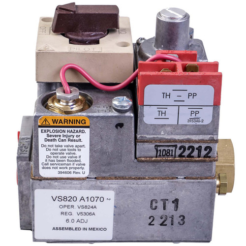  Re-Verber-Ray VS820A-1070 NG Gas Valve, MilliVolt 