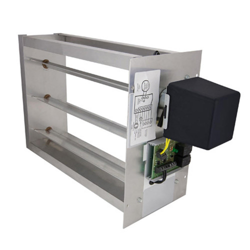 IO HVAC Controls iO HVAC Controls D-Z1-2408 24 Inch X 8 Inch Rectangular Two-Position Zone One Damper Assembly 