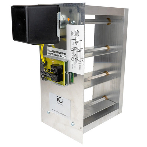 IO HVAC Controls iO HVAC Controls D-Z1-2008-BM 20 Inch X 8 Inch Rectangular Two-Position Zone One Damper Assembly 