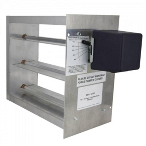 IO HVAC Controls iO HVAC Controls HD-0606-PO 6 Inch X 6 Inch 2-wire, Two-Position Rectangular Motorized Zone Damper - Powered Open 