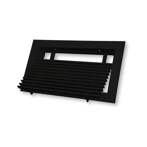  Dayus DABLR-8-18-FB Bar Linear Grille With Removable Core, 8"L X 18"H Hole Opening, Flat Black Finish, Fully Extruded Aluminum 