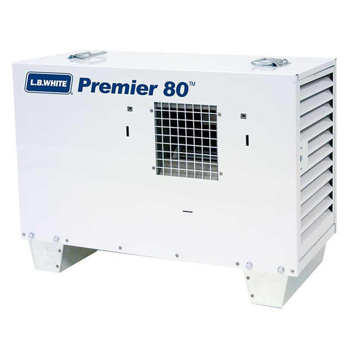  LB White Premier 80 2.0 Ductable Construction Heater, Propane 80,000 BTU/HR Output 