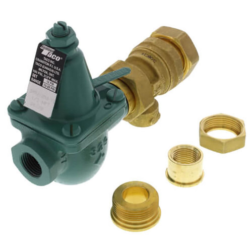  Taco 3492-050-T1 Reducing Valve, Cast Iron Feed/Brass Dual Check BFP Connection 