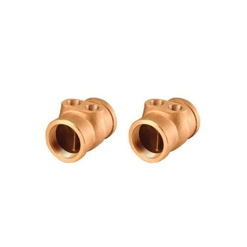  Taco TT125SB Loadmatch Twin Tee, Bronze, 1-1/4" NPT Line Connection, 3/4" Branch Size 