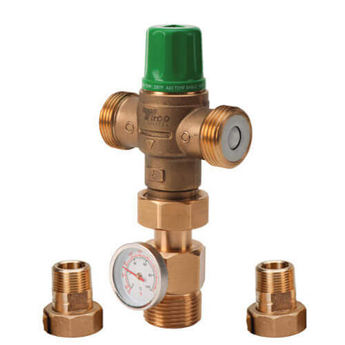  Taco 5124-H2-G Press Connection Mixing Valve, 1‚Äù Press Connection with gauge 