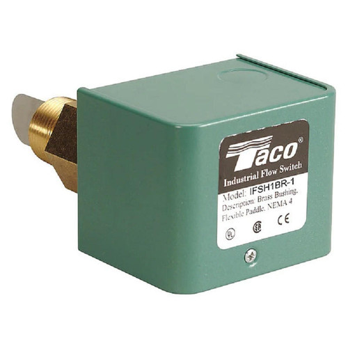  Taco IFSH1BR-1 Industrial Flow Switch, Brass Brushing/Rigid Paddle, Nema 1, High Current Enclosure 