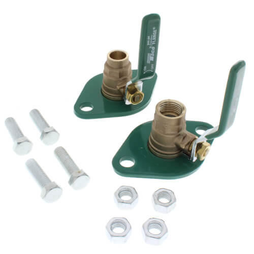  Taco SFL-050S, brass freedom shut off flange set with handle, 1/2" sweat Connection 