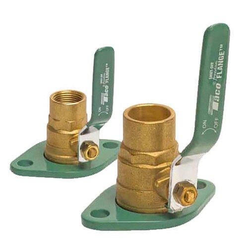  Taco SFL-125S-0012, brass freedom shut off flange set with handle, 1-1/4" sweat Connection 