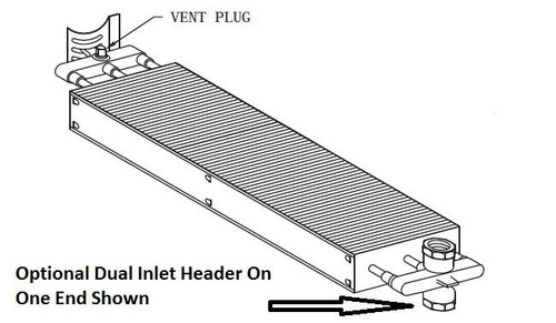 Beacon Morris EL460-A Replacement Convector Element, Fits 60 In. L x 4 In. D Liner, Single Inlet Headers 