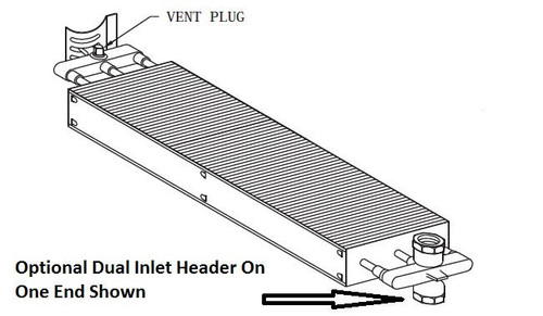 Beacon Morris EL640-A Replacement Convector Element, Fits 40 In. L x 6 In. D Liner, Single Inlet Headers 
