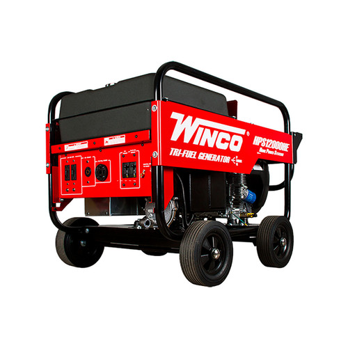  Winco HPS12000HE-03/A 16612-003 Tri-Fuel Generator, Electric Start (Battery Not Included), 10,800 Watts, Honda Gasoline/NG/LP Engine 
