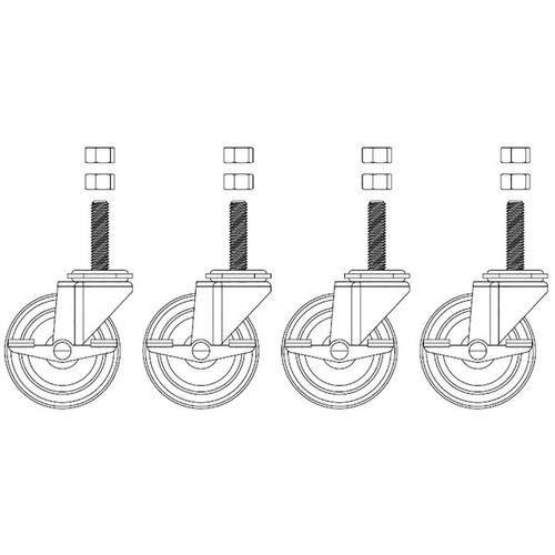  TPI HV-8 Caster Kit (Qty.4) 