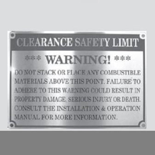  Re-Verber-Ray PLQ Clearance Safety Limit Sign 